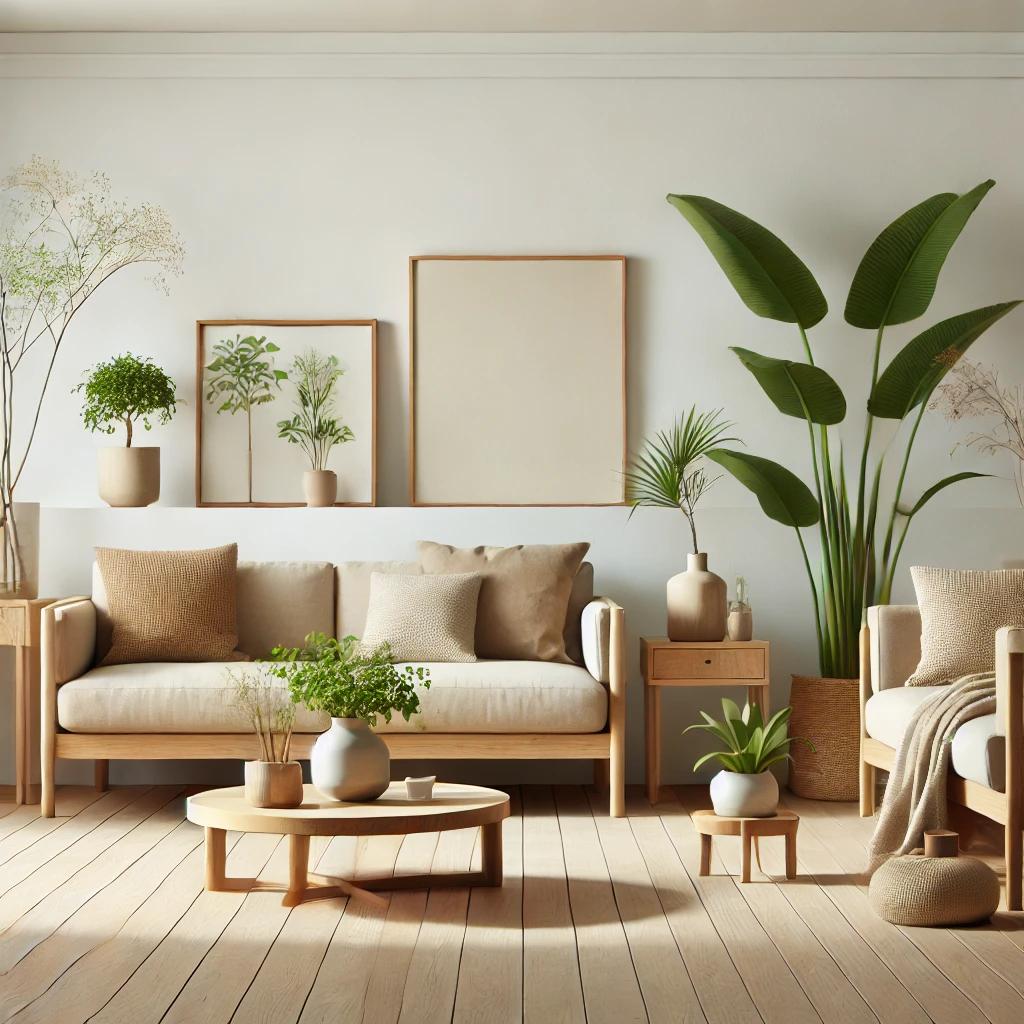 Incorporating natural elements can add warmth and tranquility to your living room. These elements create a calming and inviting atmosphere.