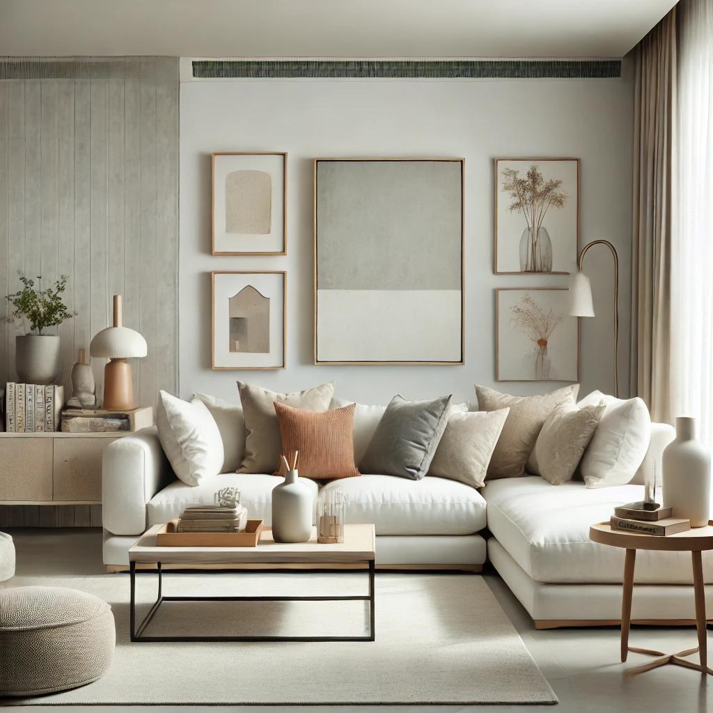 Neutral colors create a calm and sophisticated atmosphere, which is a hallmark of contemporary design.
