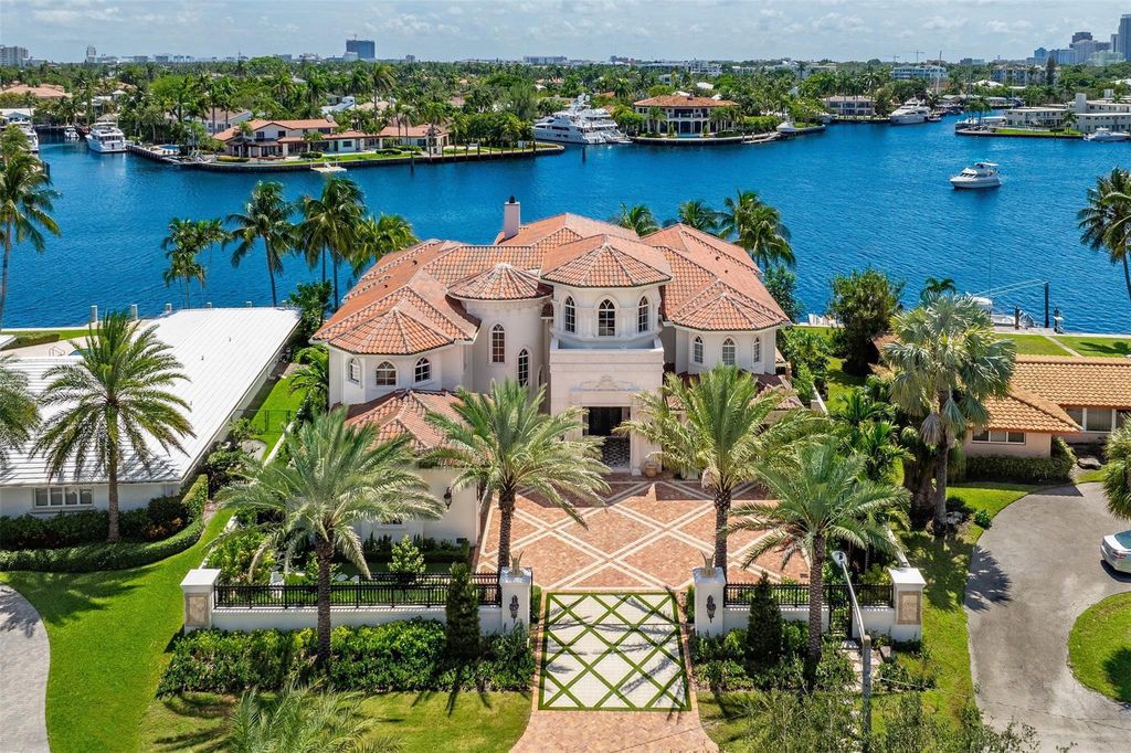 This newly built 7-bedroom, 8-bath estate at 745 Middle River Dr, Fort Lauderdale, spans 8,138 sq ft of luxury.