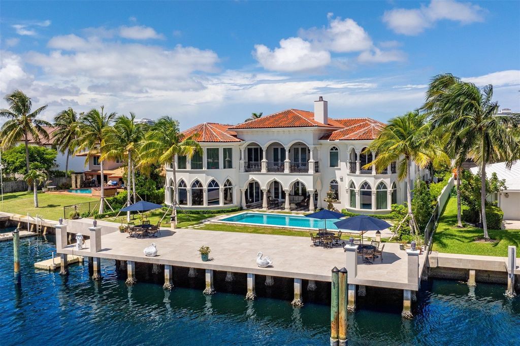 This newly built 7-bedroom, 8-bath estate at 745 Middle River Dr, Fort Lauderdale, spans 8,138 sq ft of luxury.