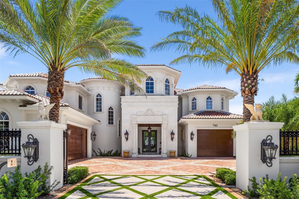 This newly built 7-bedroom, 8-bath estate at 745 Middle River Dr, Fort Lauderdale, spans 8,138 sq ft of luxury.