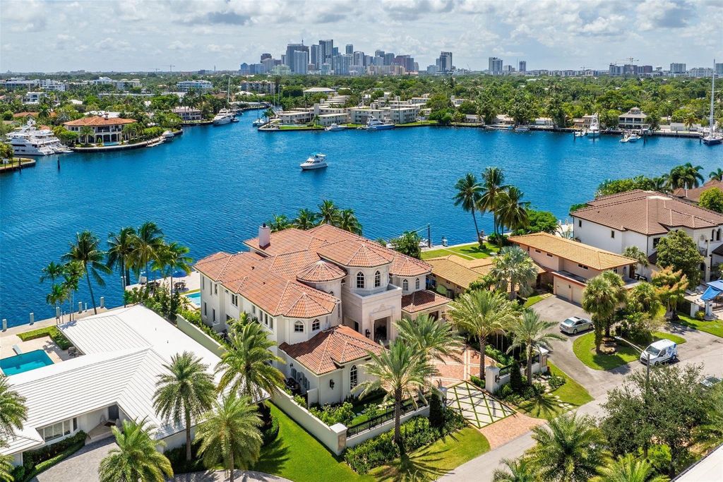 This newly built 7-bedroom, 8-bath estate at 745 Middle River Dr, Fort Lauderdale, spans 8,138 sq ft of luxury.