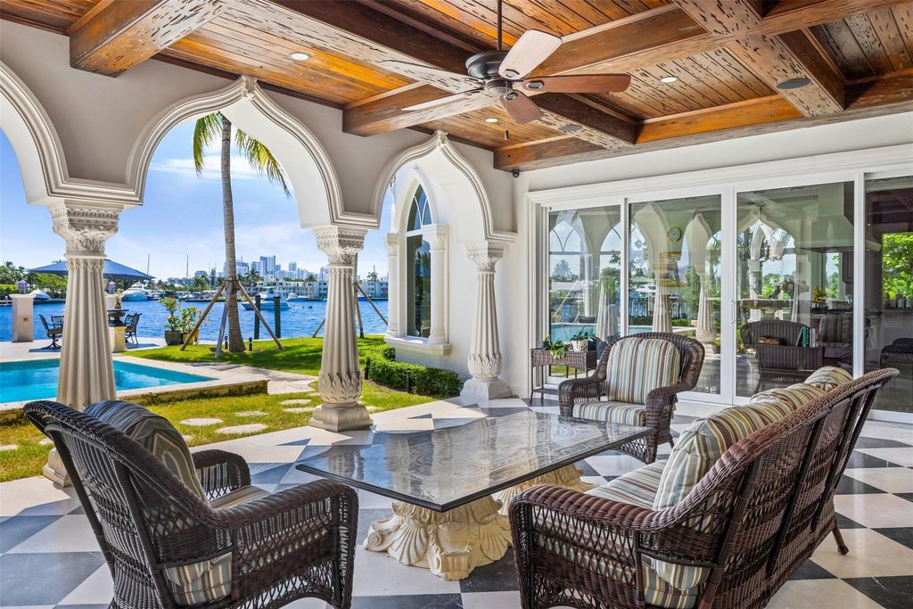 This newly built 7-bedroom, 8-bath estate at 745 Middle River Dr, Fort Lauderdale, spans 8,138 sq ft of luxury.