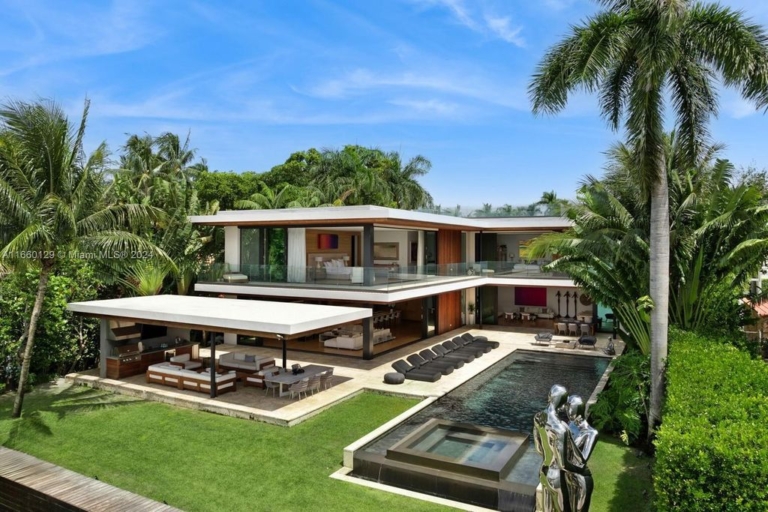 $39 Million Venetian Islands Modern Mansion with Skyline Views in Miami Beach