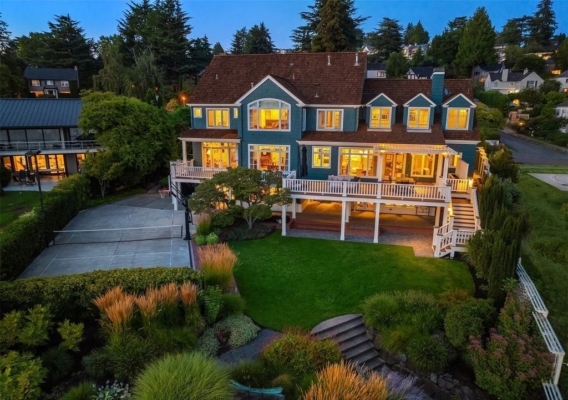 Classic Shingle-Clad Waterfront Retreat with Sweeping Lake Washington Views, Asking $12,823,000