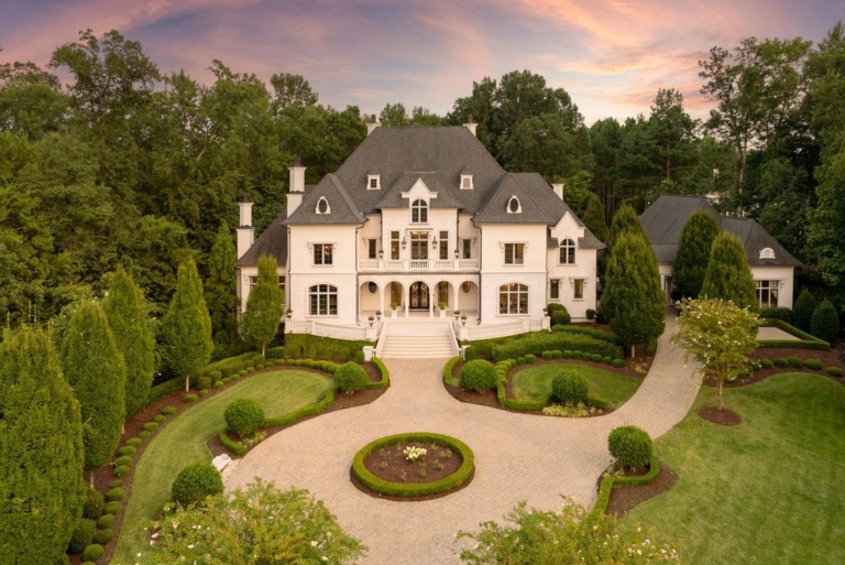 Unmatched Craftsmanship and Timeless Design: French-Inspired Chateau in North Carolina, Listed at $6.95 Million