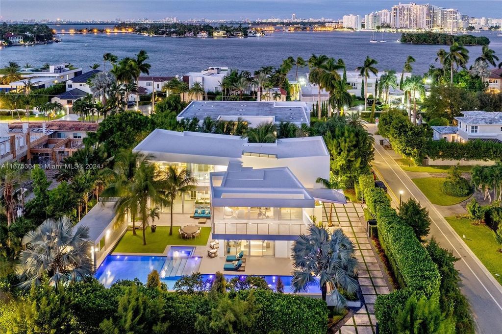 $11 Million Modern Luxury Estate Featuring Resort Style Amenities on Hibiscus Island Miami Beach