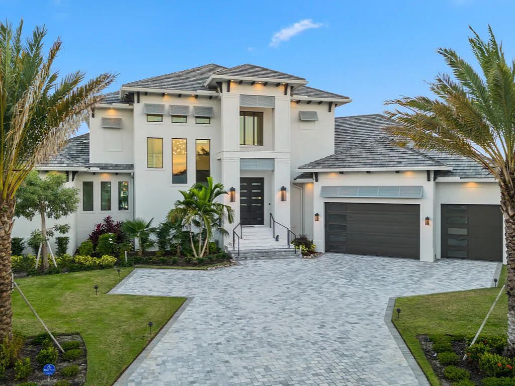 $13.9 Million Spectacular Custom-Built Home with Expansive Outdoor Living and Breathtaking Bay Views in Marco Island