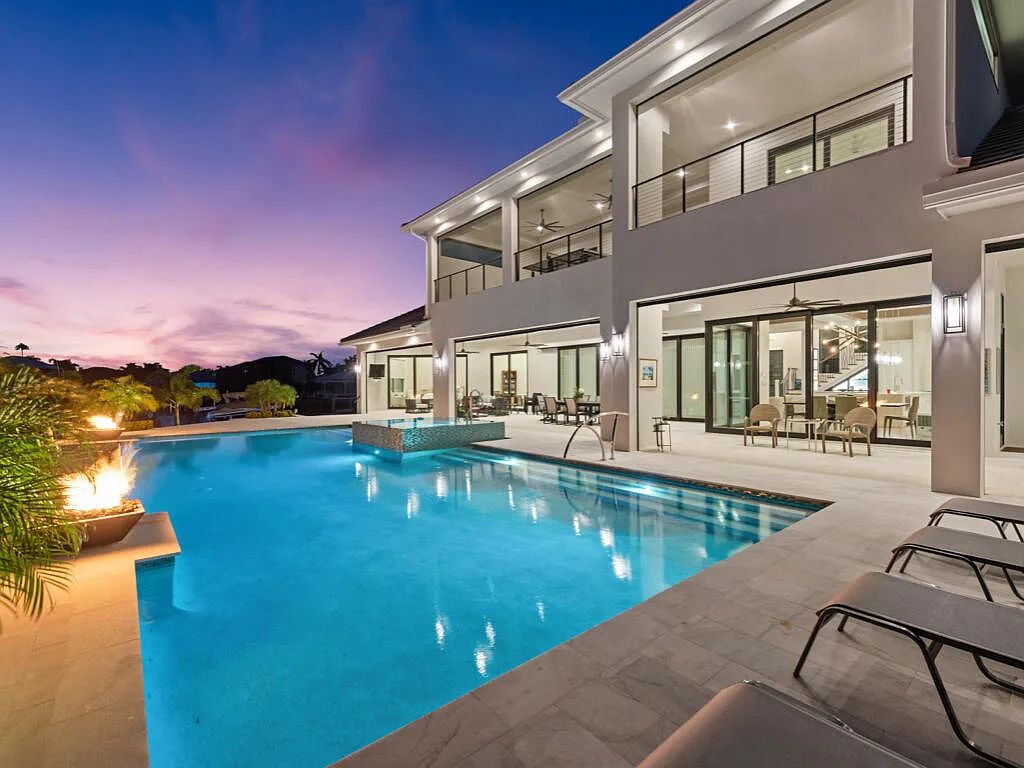 $13.9 Million Spectacular Custom-Built Home with Expansive Outdoor Living and Breathtaking Bay Views in Marco Island