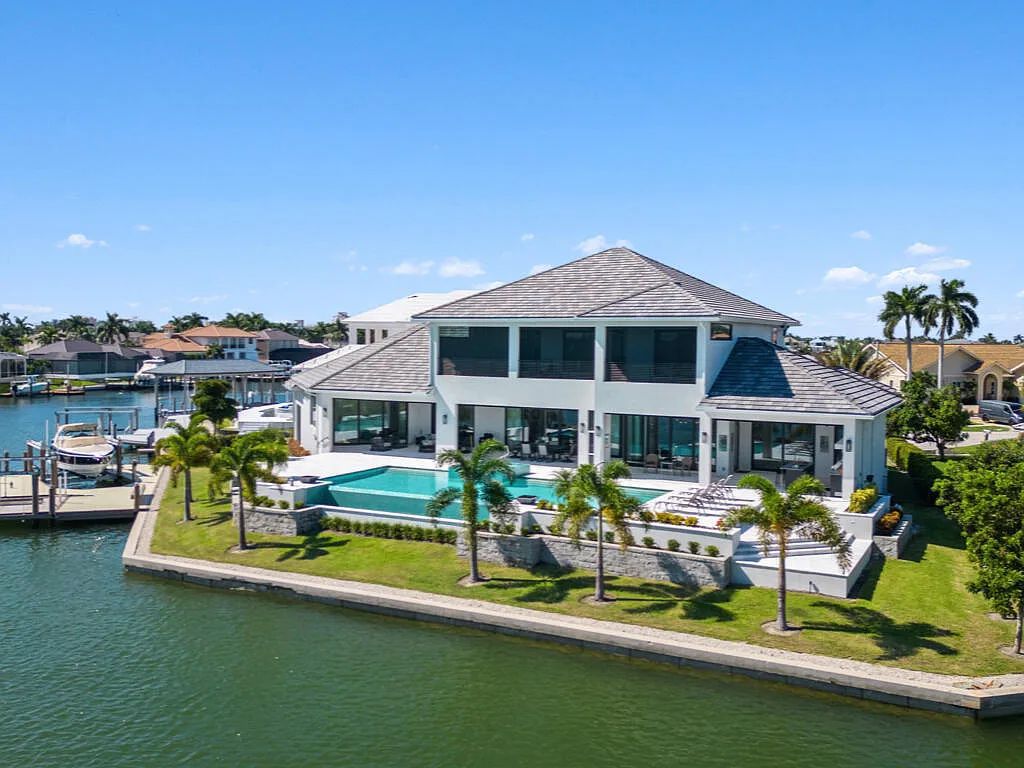 $13.9 Million Spectacular Custom-Built Home with Expansive Outdoor Living and Breathtaking Bay Views in Marco Island