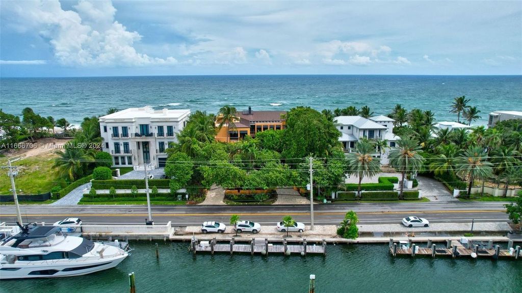 $16 Million Santa Fe-Inspired Oceanfront Estate with Private Dock in Hillsboro Beach