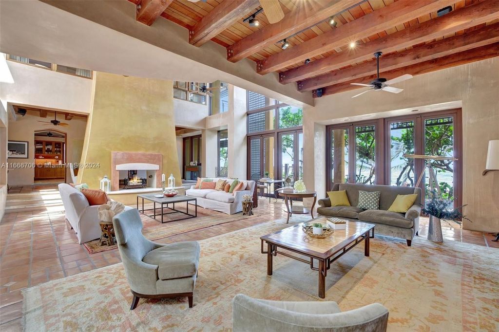 $16 Million Santa Fe-Inspired Oceanfront Estate with Private Dock in Hillsboro Beach