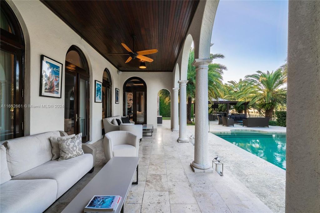 $32.8 Million Waterfront Masterpiece on Sunset Island III Miami Beach Featuring Bay Access and Luxury Amenities