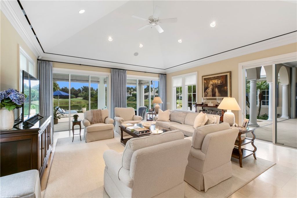 $4.7 Million Lakefront Estate in Orchid Island with Infinity Pool and Golf Course Views