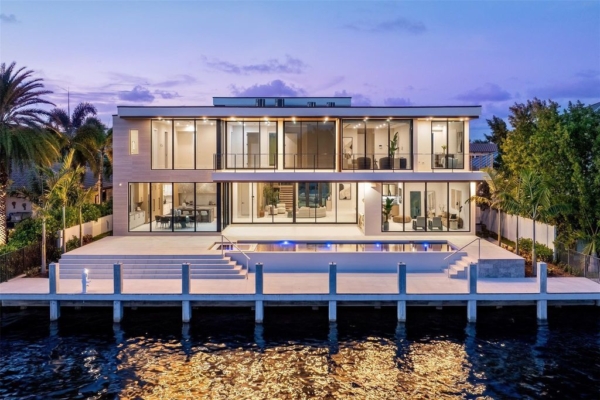 $8.8 Million New Construction Estate in Fort Lauderdale with 90-Foot Dock