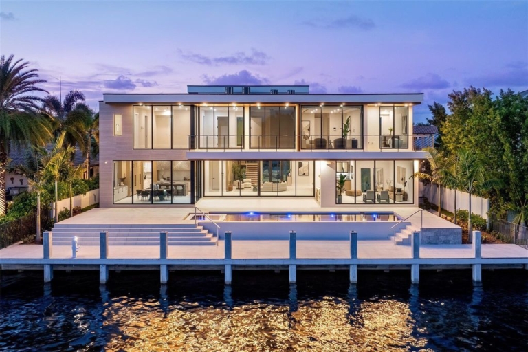 $8.8 Million New Construction Estate in Fort Lauderdale with 90-Foot Dock