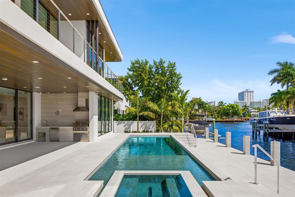 $6.5 Million New Construction Estate in Fort Lauderdale with 90-Foot Dock