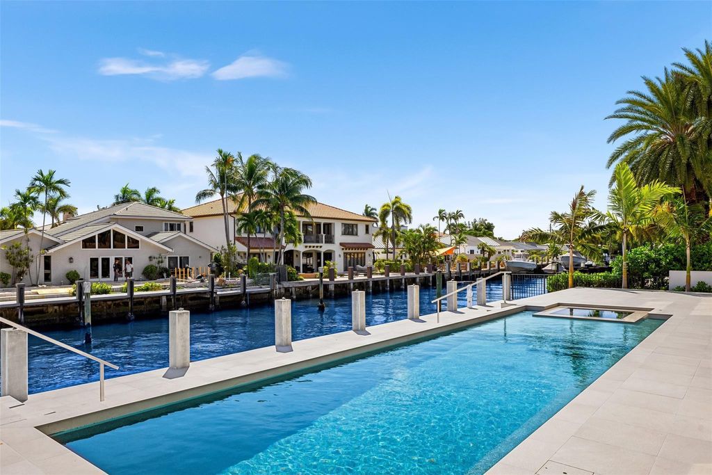 $6.5 Million New Construction Estate in Fort Lauderdale with 90-Foot Dock