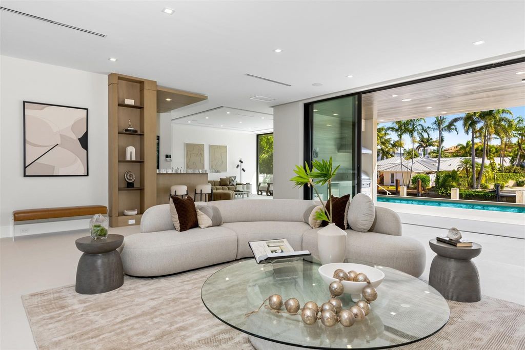 $6.5 Million New Construction Estate in Fort Lauderdale with 90-Foot Dock