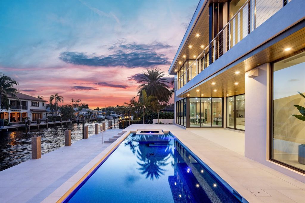 $6.5 Million New Construction Estate in Fort Lauderdale with 90-Foot Dock