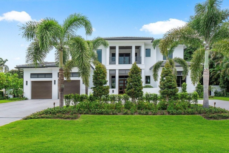 Exquisite Coastal Modern Estate with Pool and Outdoor Living Space for Sale at $11 Million in Delray Beach