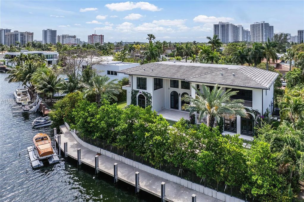 Luxurious $10 Million Mediterranean Waterfront Estate with Designer Interiors in Hallandale Beach