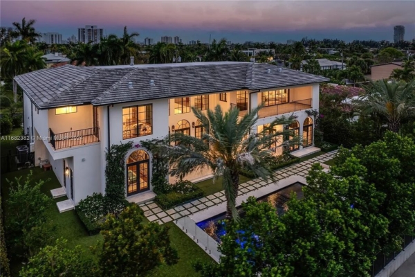 Luxurious $10 Million Mediterranean Waterfront Estate with Designer Interiors in Hallandale Beach