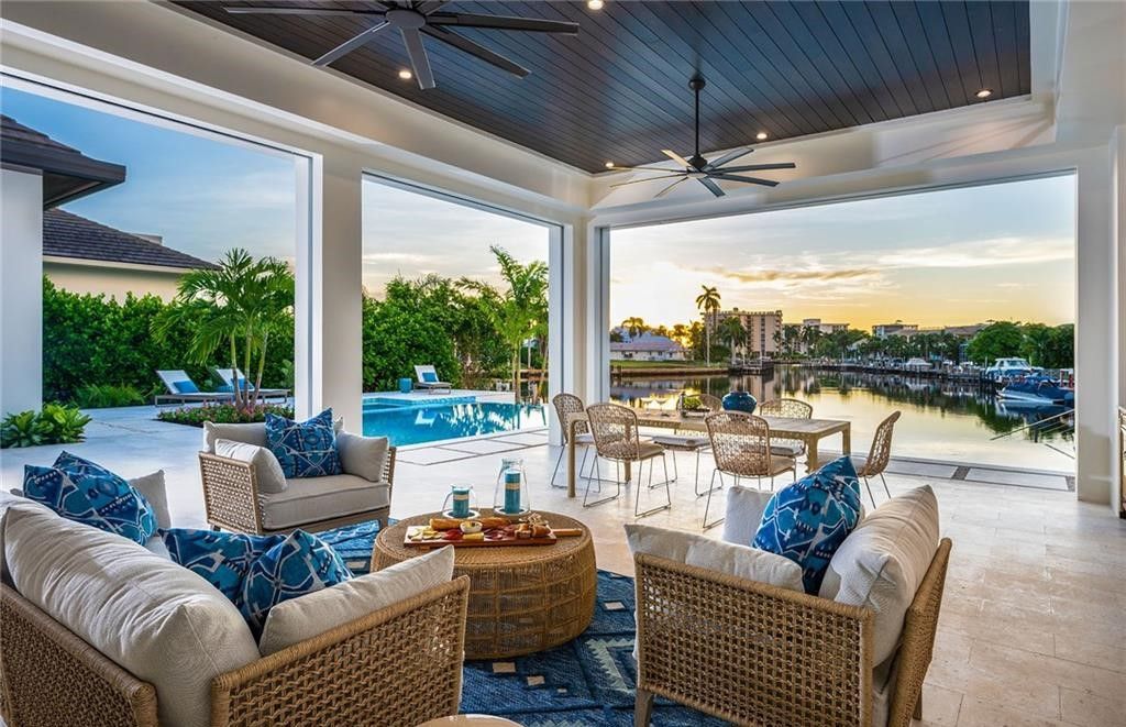 Luxurious $16.5 Million Waterfront Estate on Compass Cove with Infinity Pool and Breathtaking Bay Views in Naples