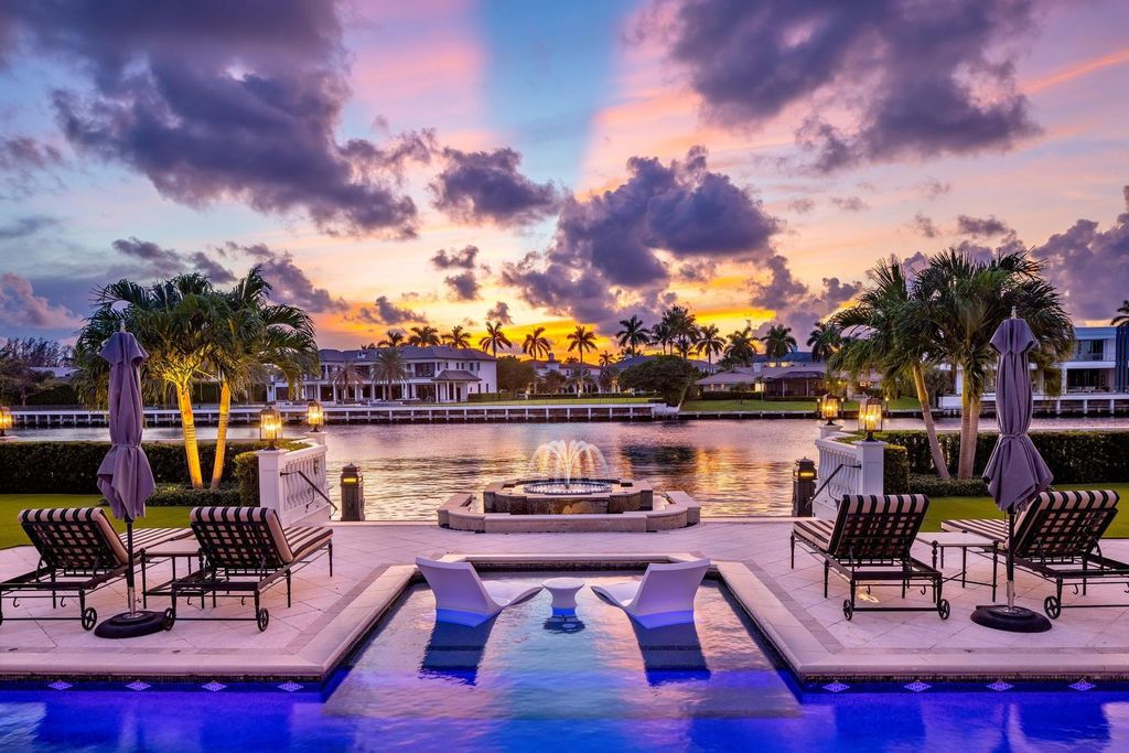 Luxurious $19.5 Million Waterfront Mansion with 200 Feet of Intracoastal Frontage in Boca Raton