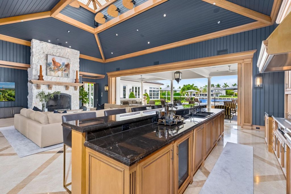 Luxurious $19.5 Million Waterfront Mansion with 200 Feet of Intracoastal Frontage in Boca Raton