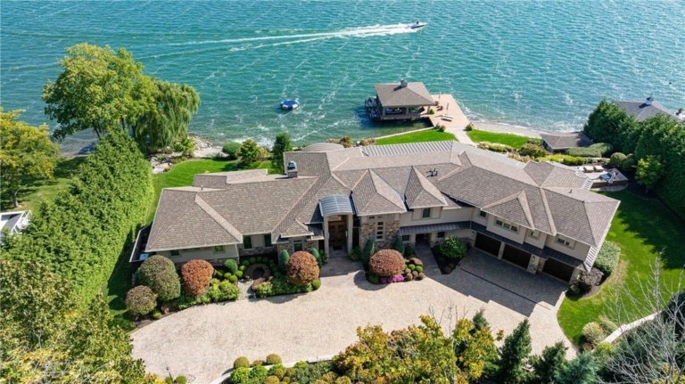 Luxury Waterfront Mansion with Prime Location on Canandaigua Lake