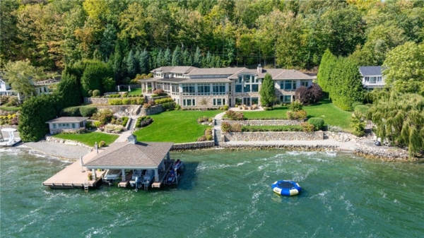 Luxury Waterfront Mansion with Prime Location on Canandaigua Lake, Listed for $11.5 Million