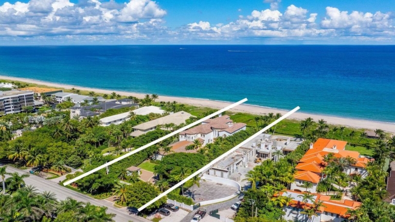 View of Oceanfront Masterpiece in Highland Beach $34.5 Million Luxury Estate ...
