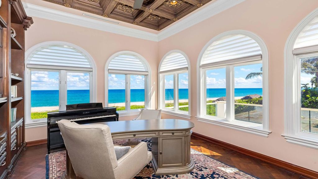 Oceanfront Masterpiece in Highland Beach $34.5 Million Luxury Estate with Custom Finishes, Pools, and Stunning Ocean Views