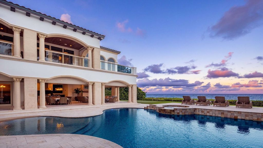 Oceanfront Masterpiece in Highland Beach $34.5 Million Luxury Estate with Custom Finishes, Pools, and Stunning Ocean Views