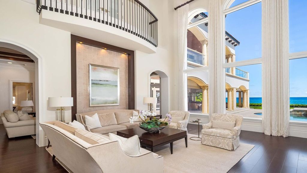 Oceanfront Masterpiece in Highland Beach $34.5 Million Luxury Estate with Custom Finishes, Pools, and Stunning Ocean Views