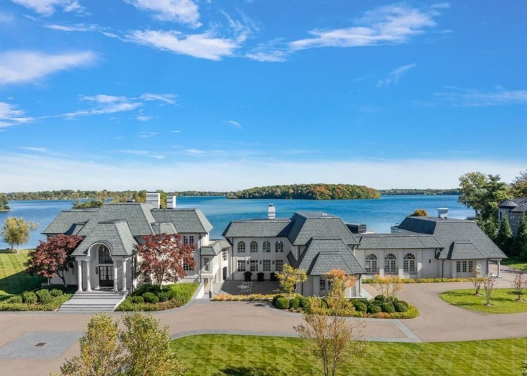 Rare Peninsula Estate Offering Luxurious Living and Scenic Views of Orchard Lake, Michigan, Priced at $11.9 Million