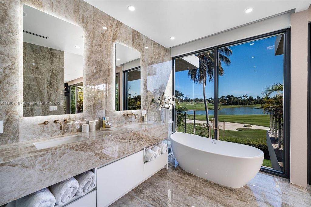 $11.3 Million Luxury Smart Home with Golf Course Views Saltwater Pool and Designer Features in Miami Beach