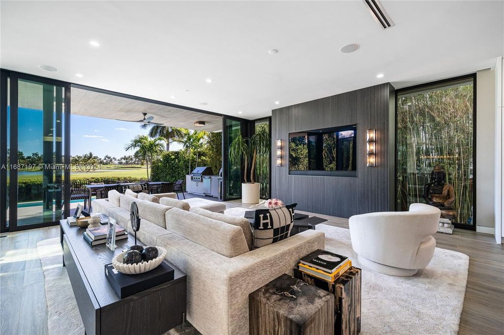 $11.3 Million Luxury Smart Home with Golf Course Views Saltwater Pool and Designer Features in Miami Beach