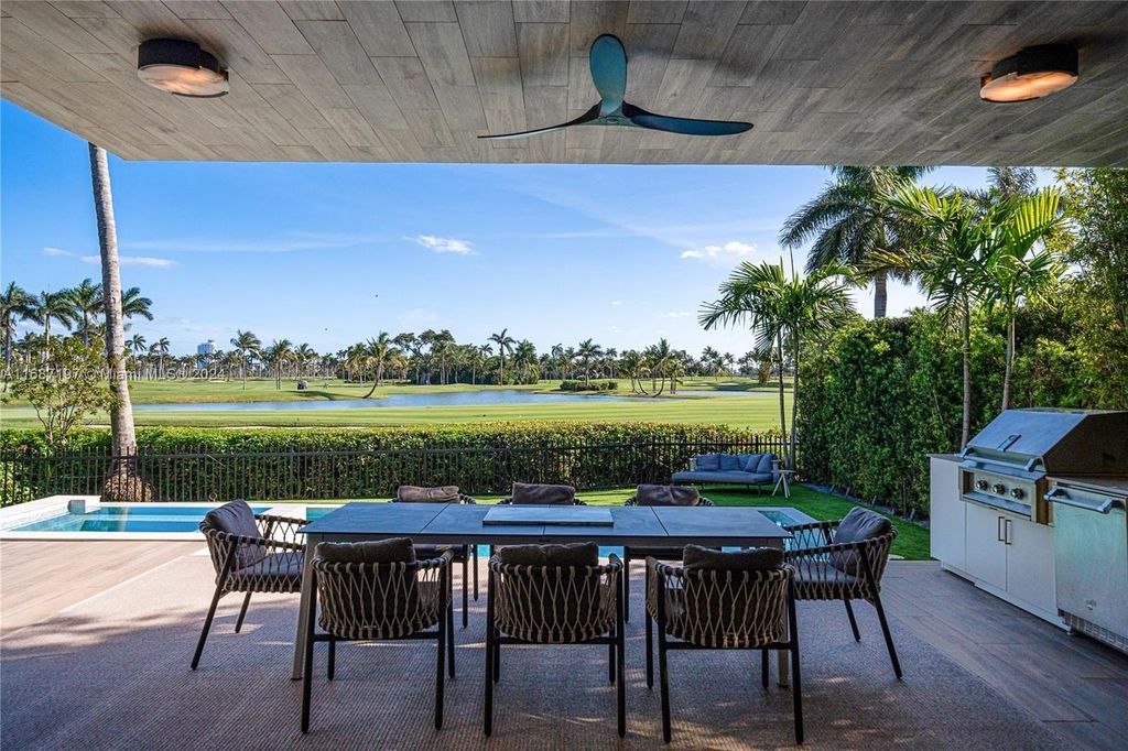 $11.3 Million Luxury Smart Home with Golf Course Views Saltwater Pool and Designer Features in Miami Beach