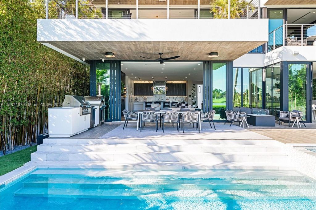 $11.3 Million Luxury Smart Home with Golf Course Views Saltwater Pool and Designer Features in Miami Beach