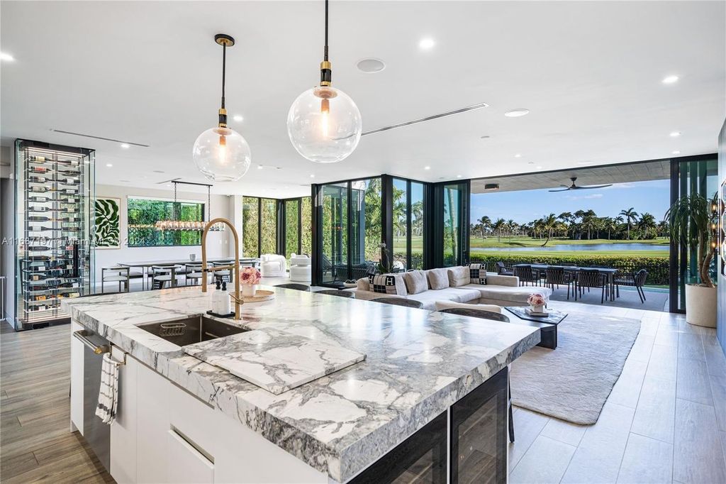 $11.3 Million Luxury Smart Home with Golf Course Views Saltwater Pool and Designer Features in Miami Beach