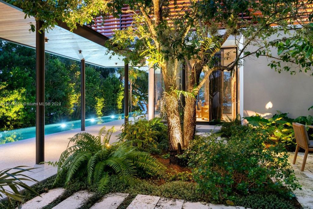 $24.9 Million Zen Waterfront Masterpiece with Bay Views and Lush Gardens in Miami Beach