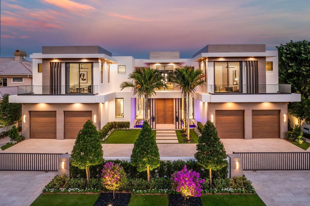 $34.8 Million Turn-Key Estate with 100’ Intracoastal Frontage and Stunning Design in Royal Palm, Boca Raton