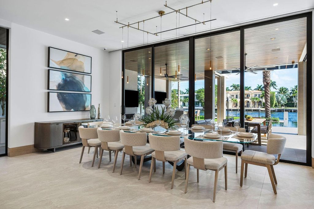 $34.8 Million Turn-Key Estate with 100’ Intracoastal Frontage and Stunning Design in Royal Palm, Boca Raton