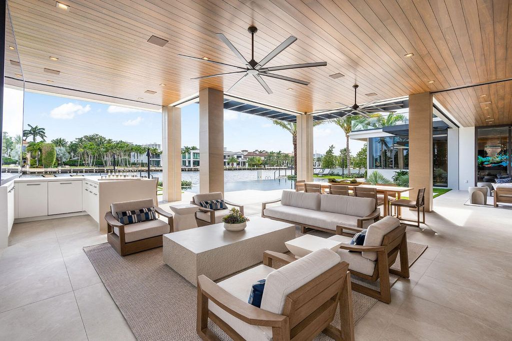 $34.8 Million Turn-Key Estate with 100’ Intracoastal Frontage and Stunning Design in Royal Palm, Boca Raton