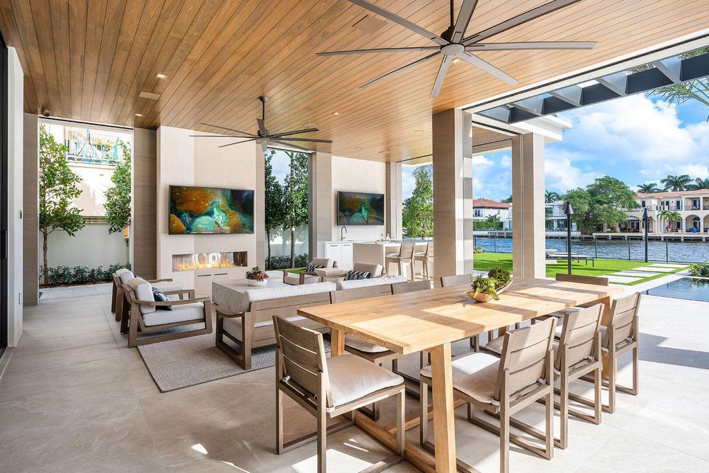 $34.8 Million Turn-Key Estate with 100’ Intracoastal Frontage and Stunning Design in Royal Palm, Boca Raton