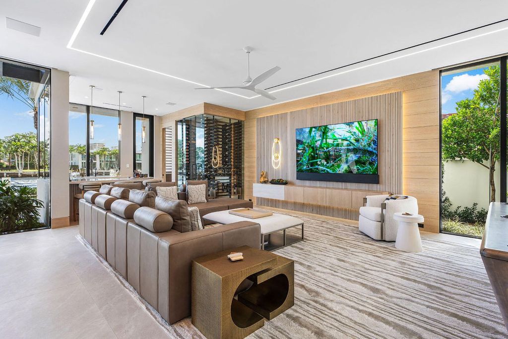 $34.8 Million Turn-Key Estate with 100’ Intracoastal Frontage and Stunning Design in Royal Palm, Boca Raton