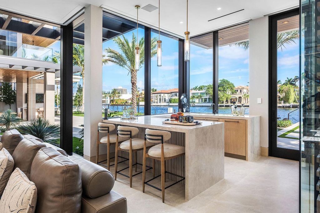 $34.8 Million Turn-Key Estate with 100’ Intracoastal Frontage and Stunning Design in Royal Palm, Boca Raton