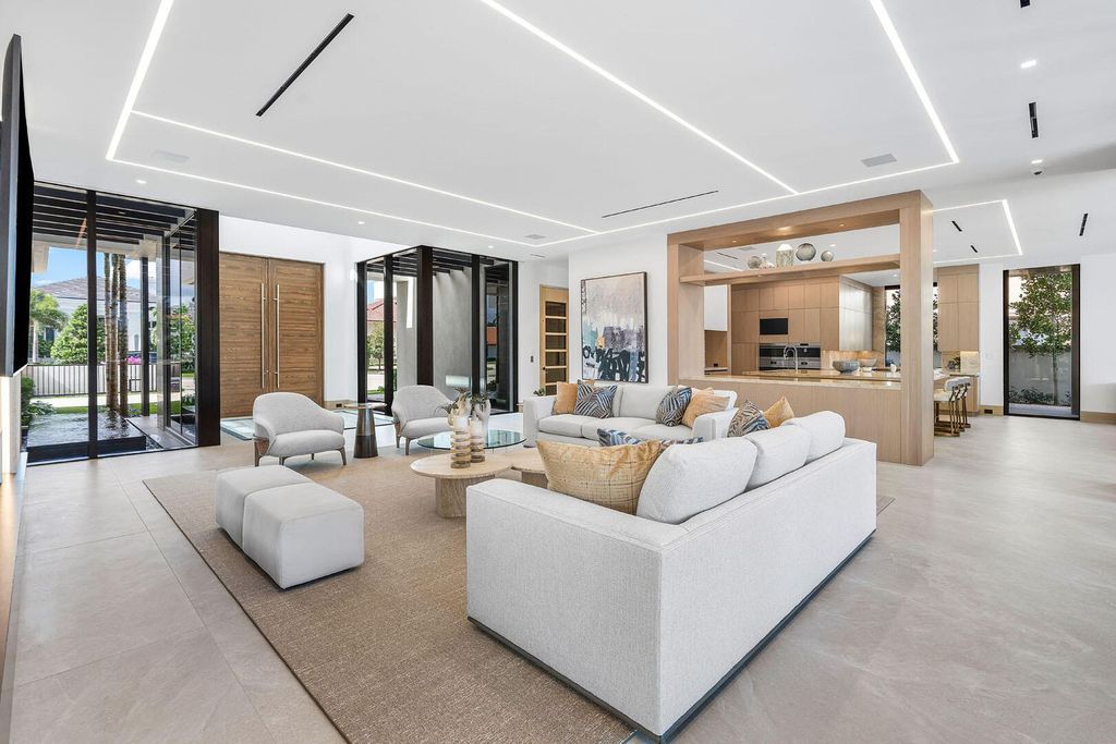 $34.8 Million Turn-Key Estate with 100’ Intracoastal Frontage and Stunning Design in Royal Palm, Boca Raton